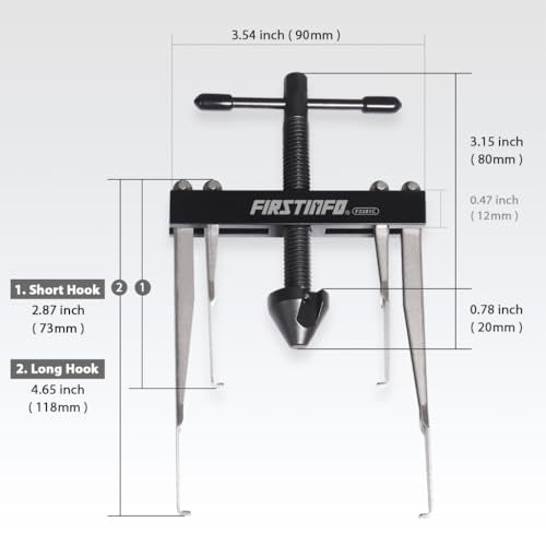 FIRSTINFO F3281C 4-Piece(4.6"/2.87") Crankshaft Camshaft Seal Remover Hook - size: Removal Puller Kit