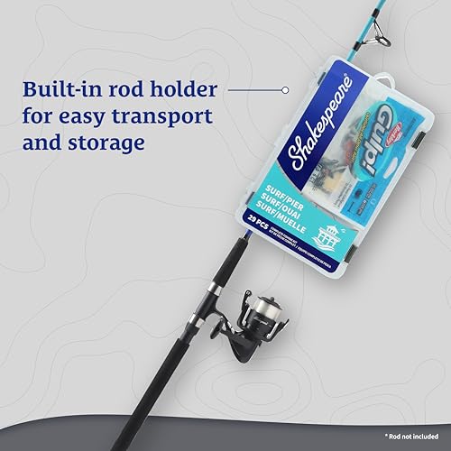 Shakespeare Catch More Fish Fishing Tackle Kit - color: Surf/Pief, style: New Model