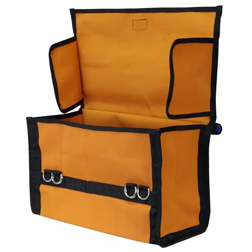TrailMax Iron-Cloth Pack Pannier Bags, for Horse and Mule Packing, Heavy Duty Nylon Mesh, Washable, Incredibly Durable, Versatile, Orange and Black, Sold in Pair