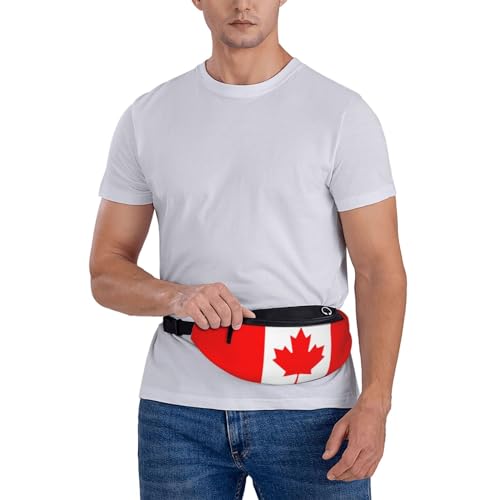 Canada Flag Fanny Pack Crossbody Waist Bag Pack for Men Women. Belt Bag for Travel Walking Running Hiking Fishing. - color: Canada Flag