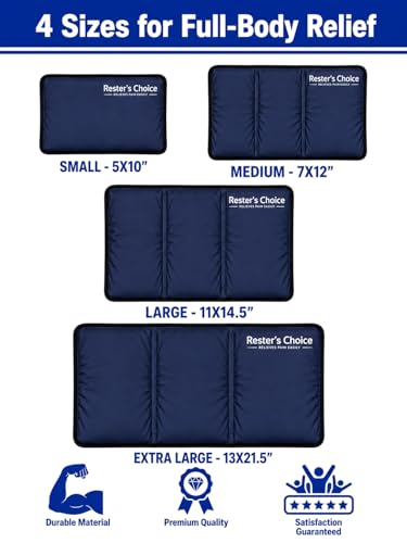 2 Pack Large Ice Packs for Injuries | 11" x 14.5" | Hot & Cold Pack | Reusable Gel Pack, Durable Construction, & Flexible When Frozen (Dark Blue, 11x14.5 Inch (Pack of 2)) - color: Dark Blue, size: 11x14.5 Inch (Pack of 2)