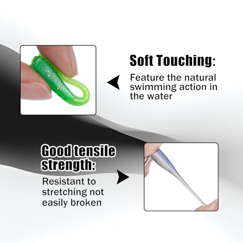 Crappie Lures Soft Plastic Baits for Crappie Panfish Fishing Lures FS/RE-02 - style: 50pcs