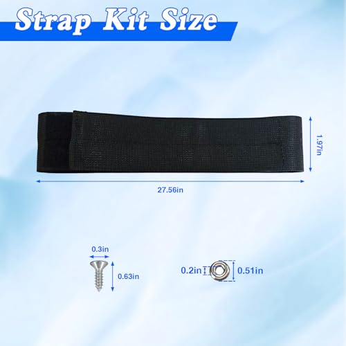 Fishing Rod Holders for Boat Deck,28.1'' Nylon Rod Straps( up to 5)，with Screws Secure for Fishing Boat Accessories