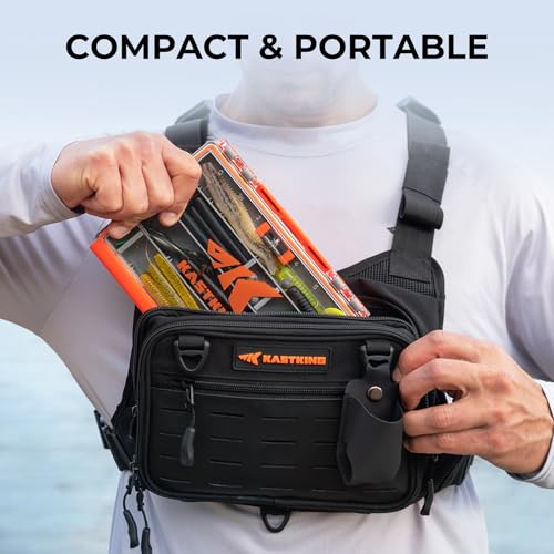 KastKing HyperSeal 3500 Double-Sided Waterproof Fishing Tackle Box – Adjustable Dividers, EVA Foam Jig Storage, Lure & Terminal Tackle Organizer,2 Pack - color: Orange, size: 3500(2 Pack)