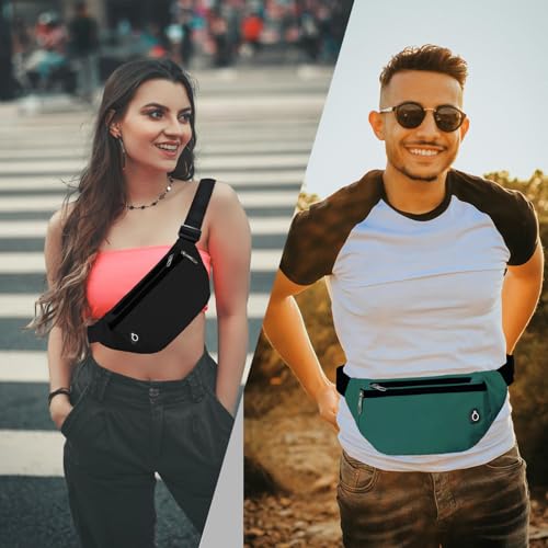 Fanny Pack for Women Men,Crossbody Fanny Pack Water Resistant Sports Waist Bag Pack, Belt Bag for Travel Hiking Running - color: 1pack-green
