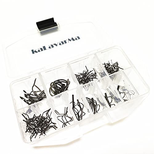 Kalavarma Fly Fishing Rod Repair Guide Kit Classic Fly Rod Wire Loop Fly Tops Sliver,Black,Gun Smoke Color - color: Grey