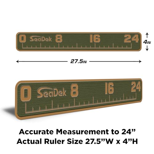 USATuff SeaDek EVA Foam Fish Measuring Ruler for Boat, Fishing, Kayak | Adhesive Backing Peel & Stick - 24" OliveGreen-Mocha - color: OliveGreen-Mocha, style: 24 inch