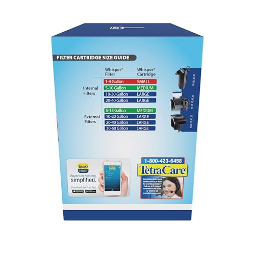 Tetra Whisper Bio-Bag with Stay Clean, Large Filter Cartridges for Aquariums, 8 Count, Unassembled, Fits Tetra Whisper Fish Tank Filters 10-30 Gal, 20-40 Gal, PF-20, 30, 40, 60, IQ 20, 30, 45, 60 - size: 8 Count (Pack of 2), style: With Stay Clean