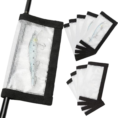 10 Pcs Fishing Lure Wraps Durable Clear PVC Lure Wrap for Fishing Rod Saltwater Hook Covers Fabric Lure Protector