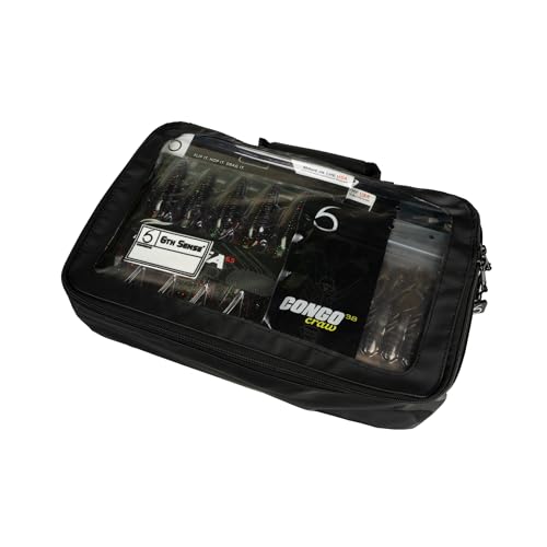 6th Sense – Bait View Fishing Tackle Bag, Clear View Soft Plastic Storage - color: Black, size: X-Large