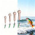 4Pcs Rose Gold Fishing Lures - Metal Luminous Spoon Lures with Sharp Hooks, Funny Gag Gift for Men, Father's Day/White Elephant Gift for Anglers, Suitable for Bass & Trout