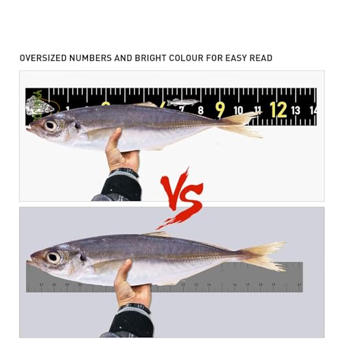 Fishing Ruler for Boat 51" Self-Adhesive Fish Measuring Decals (3 Pack) Waterproof Self Adhesive Measuring Ruler Tape (3 Mix Colors) - color: 3 Mix Colors
