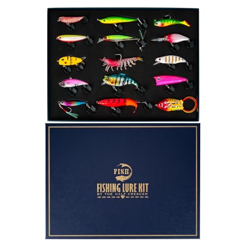 Fishing Lures Kit for Bass, 15PCS Swimbaits Crankbaits Fishing Tackle Set | Bass Fishing Lure Kit, Multi Jointed Swimbaits and Soft Baits for Trout Pike Freshwater Fishing - style: Hard /Soft Bait 3