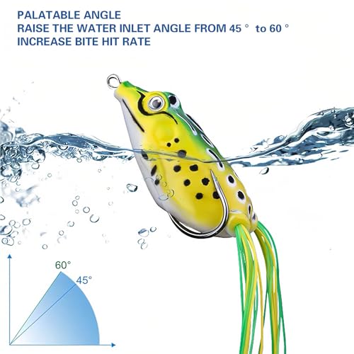 5PCS Frog Lures for TopWater Bass Fishing Lures,Freshwater and Saltwater Fishing Gear Kit for 2026 Surprise Gift - color: 5E