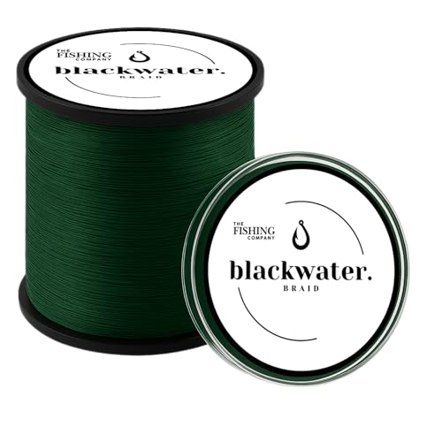 Blackwater Braid 8X Braided Fishing Line – Smooth, Strong UHMWPE Fiber – Abrasion Resistant, Zero Stretch – for Saltwater & Freshwater - color: Dark Green, size: 60LB (500 Yards)