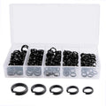 200PCS Heavy Duty Stainless Steel Split Rings, Double Fishing Lure Rings, 5 Sizes 5.4-8.4mm, 40-150LB (Black) - color: Black