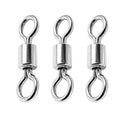 Atibin Stainless Steel Barrel Swivel Snap Saltwater Swivels Fishing High Strength Lure Fishing Swivel Heavy Duty SUS304 - size: #1 (165lb) 50pcs