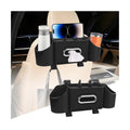 Car Headrest Back Seat Organizer, 4-in-1 Vehicle Seat Back Tissue Box with Cup Holder Headrest Hook, Phone Holder, Multifunctional Automotive Backseat Organizer, Universal for Vehicles (Black) - color: Black