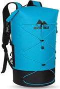 MARCHWAY Floating Roll Top Dry Bag, Flexible Lightweight TPU Waterproof Backpack 20L/30L/40L with Padded Straps for Boating, Kayaking, Swimming, Hiking, Beach (Blue, 40L) - color: Blue, size: 40L