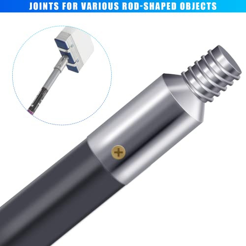 4 Pcs Threaded Tip Replacement Ultra Threaded Tip Repair Kit Mop Handle Pole Handle Replacement Extension for 1 Inch Stick Mop Broom Wood Metal Pole Tail Adapter