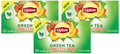 Lipton Green Tea Bags, Peach | 20 Tea Bags | Pack of 3 | With Caffeine | With Flavonoids - size: 20 Tea Bags (Pack of 3)
