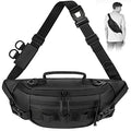 THKFISH Fishing Waist Pack, Fishing Tackle Bag Waterproof Fanny Pack for Women & Men Portable Sling Bag - color: BLACK-REGULAR