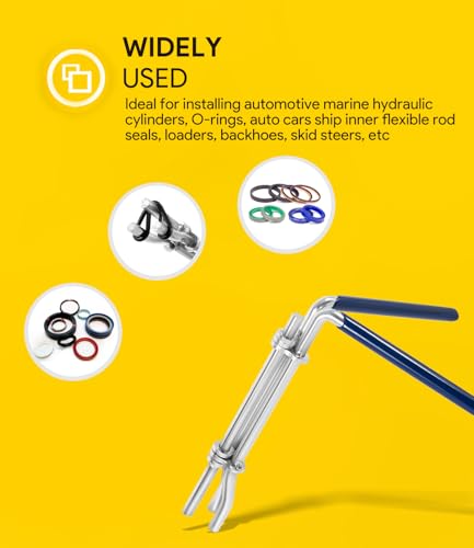 5 Pack Hydraulic Seal Installation Tool Kit, Hydraulic Cylinder Piston Repair Seal Tools, U-Cup Rod Seal Installation Tool Kits, Upgraded Seal Twistor Install Tool Set with Pick and Hook Set - size: 5 Pack (with Pick and Hook Set)