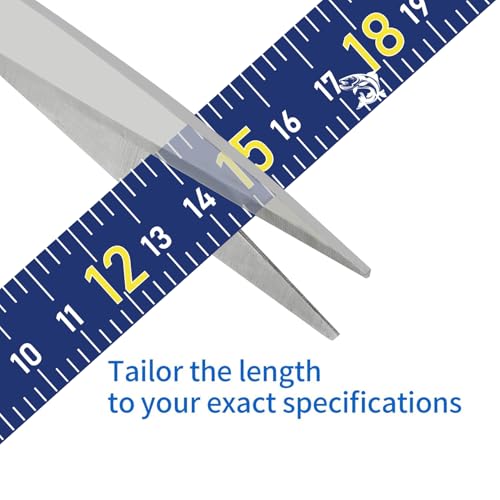 51 Inch Fish Measuring Tape Sticker for Boat 3Pcs Waterproof Self Adhesive Fishing Ruler for Boat Fishing Rod Kayak Accessories Cooler Workbench (Blue) - color: Blue