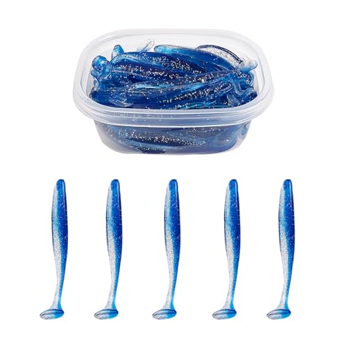 Paddle Tail Swimbaits FS/RE-10 | for Bass Fishing,14 Colors ,Fishing Lures with Flash Blade,Freshwater Saltwater ,Bass Bait,for Trout Catfish Pike - color: Color G, size: 9cm,50pcs