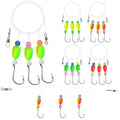 Pompano Rigs for Surf Fishing, 5/10 PCS Pre-Tied Saltwater Fishing Rigs with Triple 3/0 Circle Hooks, Pompano Floats Surf Fishing Tackle - size: 5-pcs