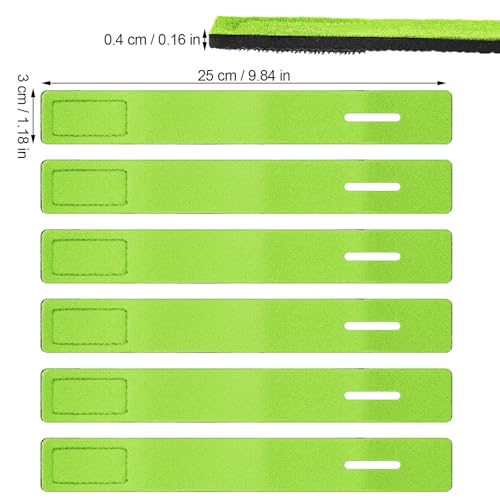 Sumind 12 Pcs Fishing Rod Straps Ties, Fishing Pole Belts Stretchy Straps, Elastic Tackle Ties Cable Holders Fit for Casting Rods, Spinning and Fly - color: Green