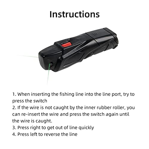 TOOYFUL Electric Fishing Line Stripper Fishing Line Spooler Switch Button Design Easy to Use Mini 3.5M/S