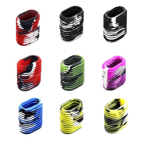 9Pack Rubber Fishing Reel Handle Grip Sleeve Non-Slip Baitcaster Knob Covers for Casting or Spinning Reel Customizable Handle Cover Tape Baitcasting Baitcaster Handle Grip