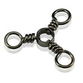AMYSPORTS Fishing Connector Fish Swivels Tackle 3 Way Fishing Swivel Saltwater Freshwater Fishing Tackle Accessories Crossline Trolling Line Lure Connector - size: Size2 (75lb) 50 pcs