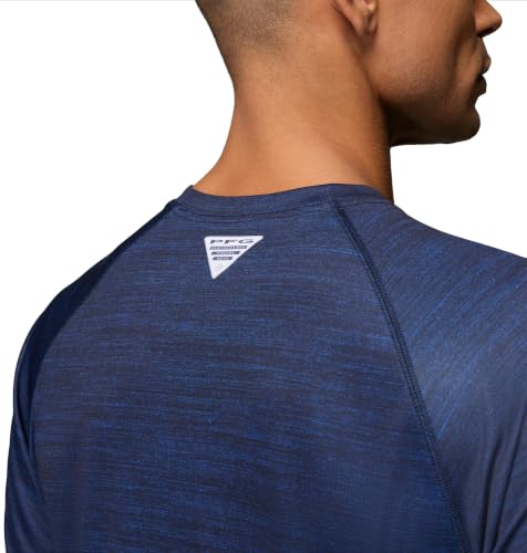 Columbia Men's Collegiate Terminal Tackle Heather Long Sleeve Shirt - color: Aub - Collegiate Navy, size: Large Tall
