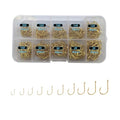 Dyxssm Small Fishing Hooks for Freshwater, 1000pcs 600pcs 400pcs Trout Fish Hook Set, 10 Sizes #2-#20 - color: Gold, style: 400pcs (#2-#20)