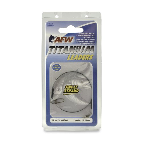 American Fishing Wire Titanium Single Strand Leader - size: 18 -Inch, 30 Pound Test