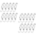 20Pcs Spoon Fishing Lures Kit – Metal Wobbler Baits with Single Hooks for Trout, Bass, Panfish in Freshwater & Saltwater Fishing - size: Silver-5g