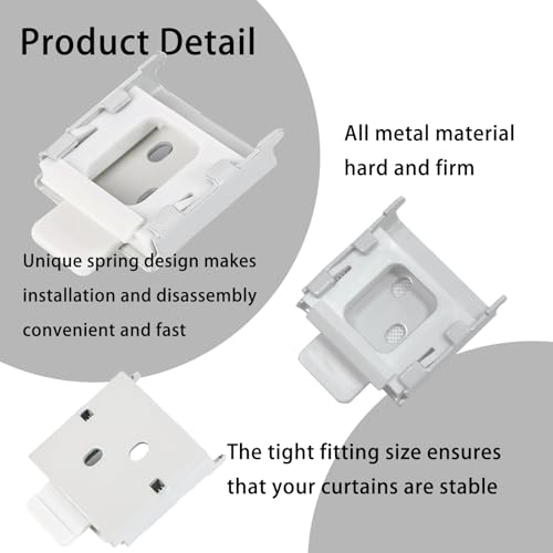 coolaroo Replacement Parts - Outside Mounted Blinds Curtain Rod Bracket Attachment, Vertical Blinds Replacement Parts, Deer Blind Brackets & mini Blind Brackets for Blinds Replacement - color: White, size: 2 SET