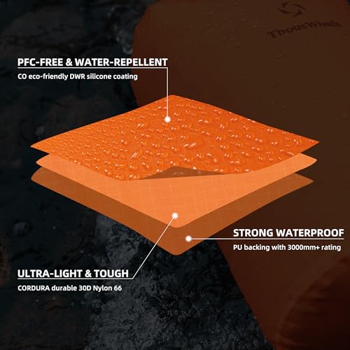 Thous Winds Ultralight Dry Bag, 24 Liter Waterproof Storage Sacks for Organization, Backpacking, Travel, Boating, Gear Protection - color: Orange Tiger, size: 24L