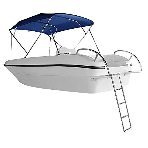 4 Step Ladder Stainless Steel Telescoping Extendable Ladder 600 Pound Capacity for Marine Yacht/Swimming Potoon Ladder