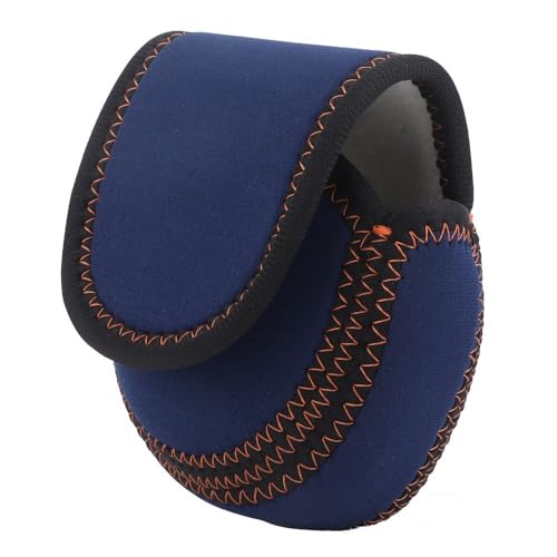 Protective Case, Neoprene Fly Reel Cover with Hook and Loop Closure Durable Anti-Collision Pouch Storage Bag for Reel Care Accessories(Dark Blue)