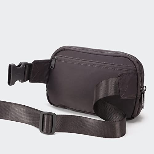 Pander Everywhere Belt Bag for Women, 5 Zipper Pockets Nylon Crossbody Fanny Pack Purse (Dim Grey) - color: Dim Grey