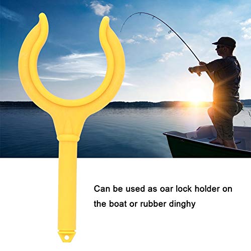 2 pcs Boat Oar Lock, Marine Rowlock Horn Side Mount, Fishing Rod Holder Bracket, for Marine Rubber Dinghy Accessories, Kayak,Cknoe,Marine Boat,Lifeboat - color: Yellow