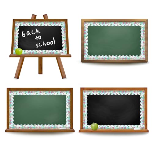 Whaline 32.8 Ft Summer Under The Sea Bulletin Board Borders Ocean Creature Die-Cut Rolled Border Trim for School Classroom Office Chalkboard Decoration - style: Ocean Creature