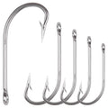 Saltwater Fishing J Hooks O'Shaughnessy Forged Extra Strong Stainless Steel Trolling Sea Bass Striper Snapper Fishing Hooks, Size 1/0-10/0 - size: 9/0-30pcs