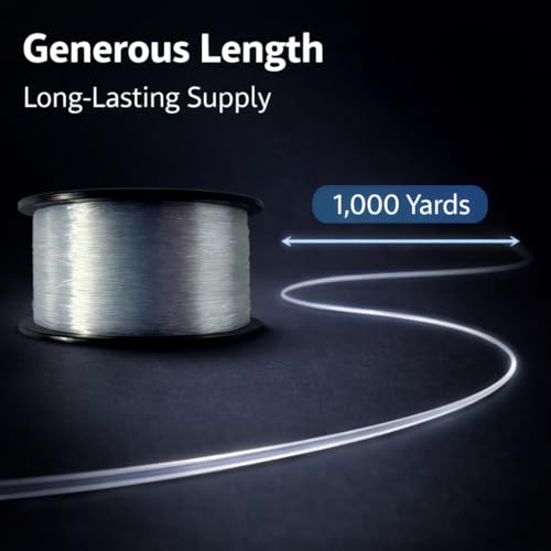 Monofilament Fishing Line, 10 lb Test, Clear, Strong and Durable, Smooth Casting, Low Visibility, for Freshwater and Saltwater