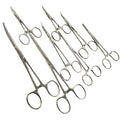 ArtLab-Ultimate Hemostat Forceps Set of 6-Straight & Curved Hemostat Forceps Locking Clamps Stainless Steel Full Serrated Jaws-Ideal for Nurses,Firefighters,Fishing (Set of 8-3.5"+5"+5.5"+7"(Str+Cvd))