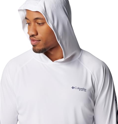 Columbia Men's Terminal Tackle Hoodie - color: White/Nightshade Logo, size: X-Small