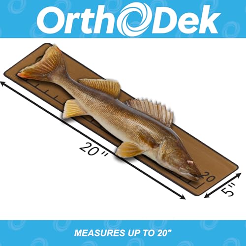 20" EVA Foam Fish Ruler with Peel & Stick Backing for Boats, Kayaks, Coolers, or Personal watercraft, Easy to Read 6mm Thick, Milled Fish Measuring Board (Mocha) - color: Mocha